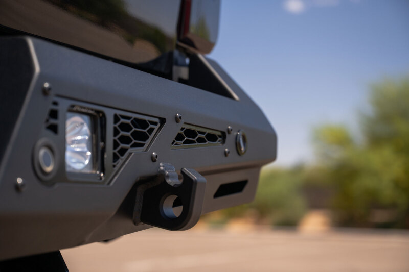 Ford Super Duty F-250 Bumper - Rear - Addictive Desert Designs - Stealth Fighter - Hammer Black with Satin Black Panels - `23-`26
